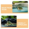 thumbnail image 3 of OFFIGAM 4pcs Lifelike Frog Resin Statue Decorative Miniature Landscape Accessory, 3 of 8
