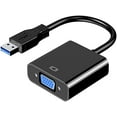 thumbnail image 1 of USB to VGA Adapter for Monitor, VGA to USB 3.0/2.0 Converter 1080P Multi-Display Video Cable for Laptop Desktop PC to Monitors, Projector, TV. (Not Support Chromebook) Black Black, 1 of 5