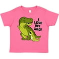 thumbnail image 3 of Inktastic I Love My Dad with Baby and Daddy Tyranasaurus Rex Boys or Girls Toddler T-Shirt, 3 of 5