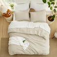 Bedsure Comfortable Full Size Beige Comforter Set, 7Piece Soft All