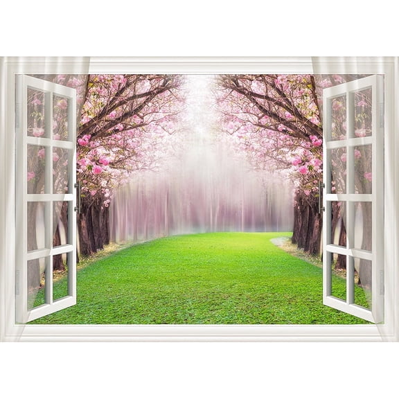 Outside The Window Natural Scenery Photography Background Indoor rations Photo Backdrops Studio Props CHFJ-06