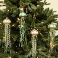 thumbnail image 2 of Bienvenido Adornos navideños de medusas de vidrio, juego de decoraciones costeras para árboles de Navidad, decoración de adornos colgantes de vidrio, decoraciones para árboles de Navidad de playa de, 2 of 8