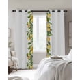 thumbnail image 4 of Yellow Lemon Blackout Curtains for Bedroom Living Room Darkening Curtains 96 Inches Long Simple Spring Botanical Fruit Leaves Flower Window Curtain 2 Panels Set Window Treatment Drapes 52"x96", 4 of 9