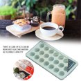 thumbnail image 4 of Molde de silicona para hacer cubitos de hielo de 21 cavidades, bandeja para molde de crema para pasteles con tapa, utensilios para hornear, redondo, verde Scienceny HA004768-06, 4 of 7
