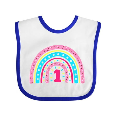 

Inktastic 1st Birthday Rainbow with Sprinkles Gift Baby Boy or Baby Girl Bib