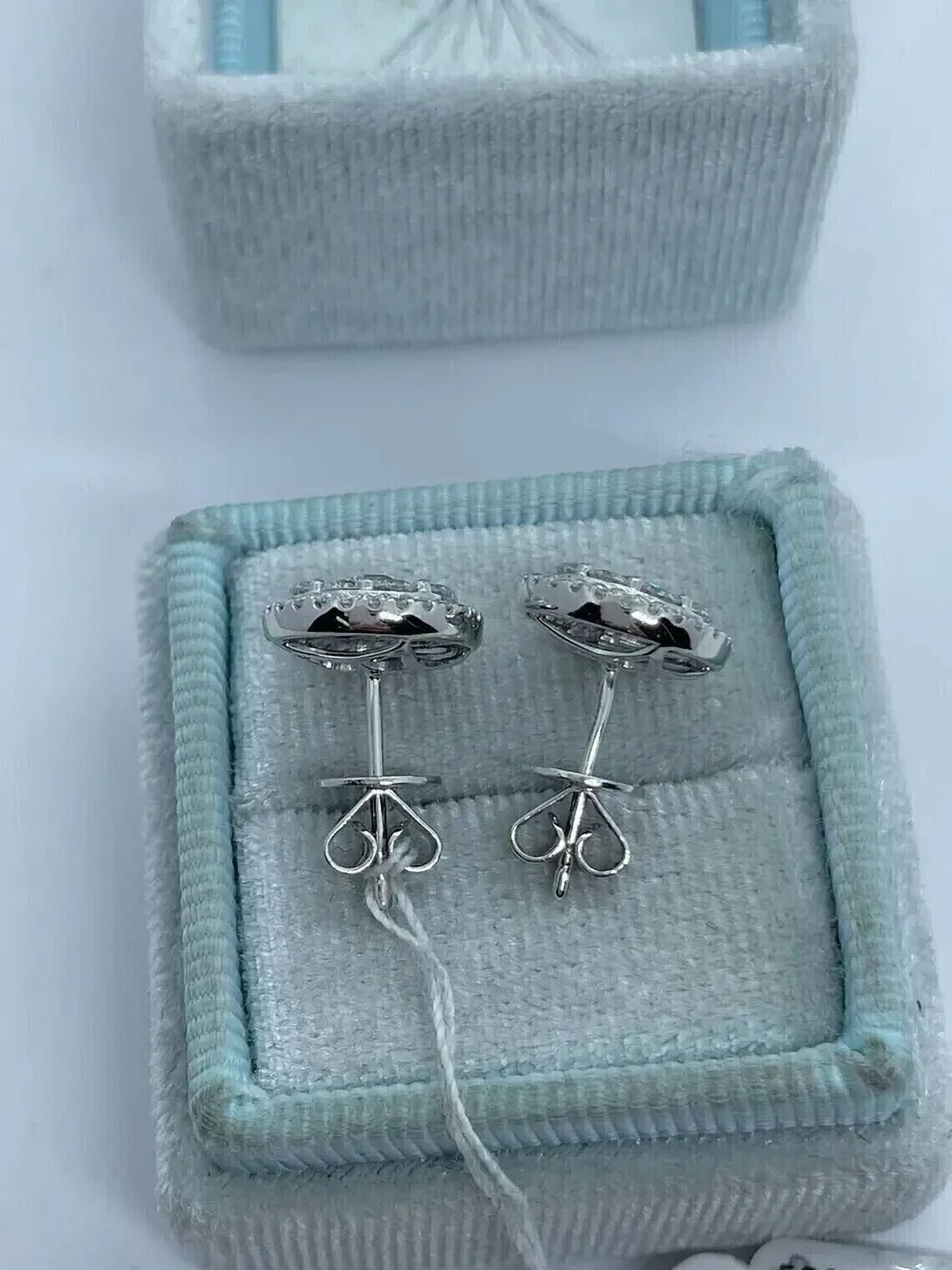 2Ct Round Cut Lab Created Diamond Push Back Stud Earrings 14K White Gold Plated