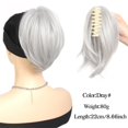 thumbnail image 2 of Extensions de Cheveux en Queue de Cheval avec Pince à Griffes Synthétiques Chignon Droit, 2 of 7