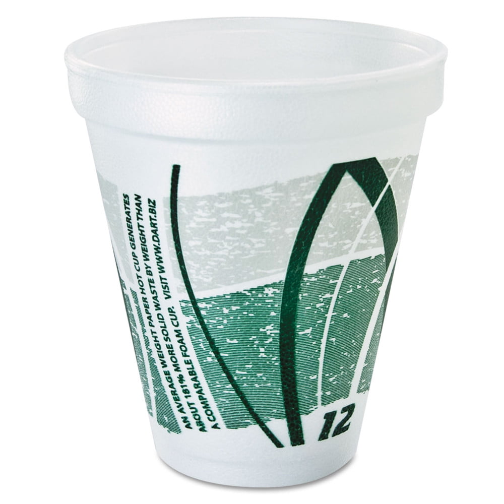 Dart 12J16 J Cup 12 oz. Insulated Foam Cups White (1000Piece/Carton)