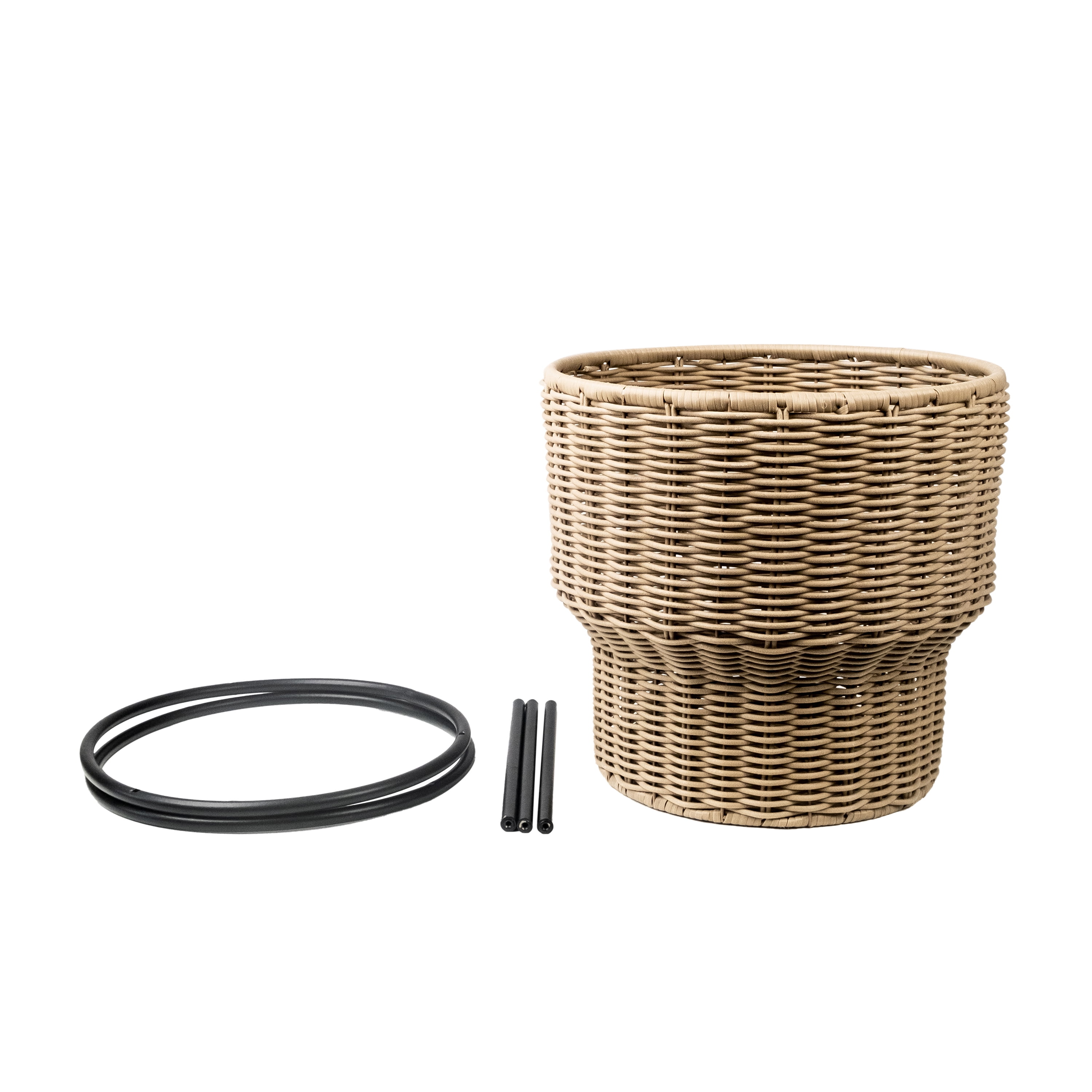 Better Homes & Gardens 12 inch Celeste Resin Planter with Metal Stand, Indoor or Outdoor Use