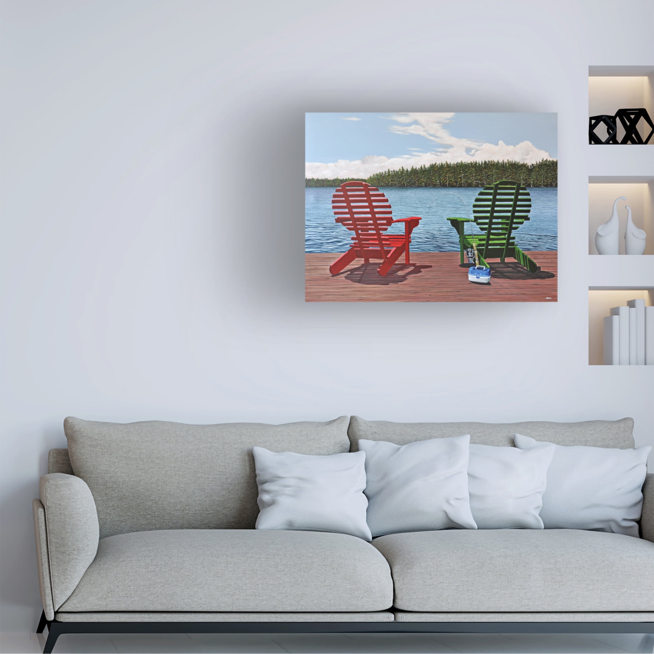 Canvas Wall Art - Kenneth M Kirsch 'Dockside' Wall Art for Living Room, Bedroom, or Office Décor by Trademark Fine Art - 19 x 14 Inches