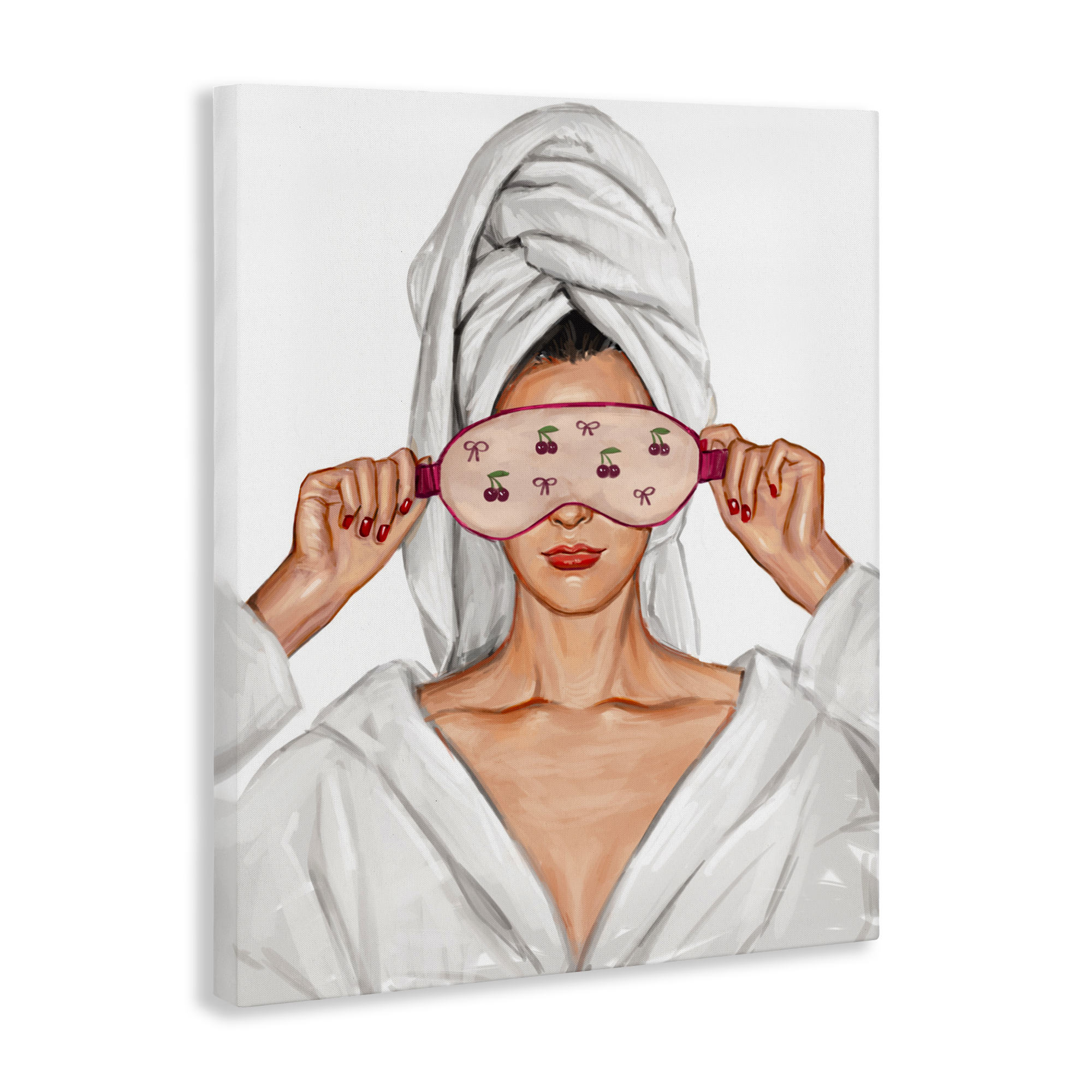 Cherry Eye Mask Fashionista Canvas Wall Art, design by Ziwei Li