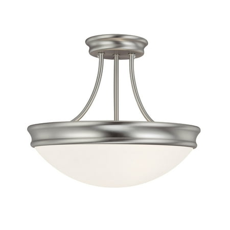 

Capital Lighting 2037 3 Light 14 Wide Semi-Flush Bowl Ceiling Fixture - Nickel
