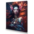 thumbnail image 2 of Designart "Female Asian Floral Warriors V" Asian Woman Wall Art For Kitchen, 2 of 5