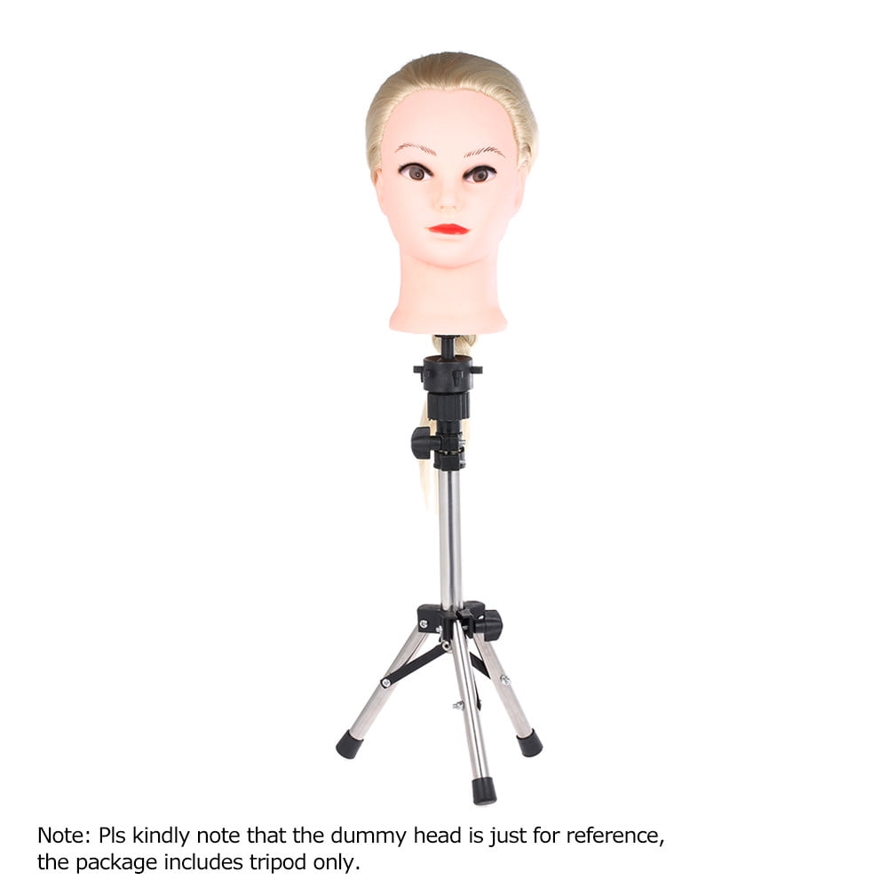 Adjustable Wig Stand Tripod Stainless Steel Long Tripod Stand Holder  Mannequin Head Hairdressing Training Head stand Hair Tools