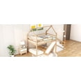 thumbnail image 5 of CoSoTower Twin Over Twin House Loft Or Bunk Bed with Slide and Staircase, Natural, 5 of 9