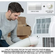 Portable Air Conditioner Hose - AC Hose YOUHO 5.1 Diameter - 80 Long. Universal Flexible Counter-Clockwise Room Airconditioner AC Vent Replacement Tube