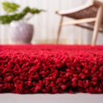 thumbnail image 4 of Milan Shag Collection Runner Rug - 2' x 6', Red, Plush Thick Pile, Non-Shedding, Easy to Clean, Soft Hallway & Bedroom Carpet, 4 of 18