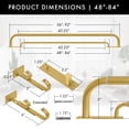 thumbnail image 5 of MERIVILLE 1" Double Wraparound Curtain Rod Set, Adjustable 48–84 Inches, Blackout Design, Royal Gold, 5 of 12