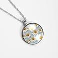 thumbnail image 4 of Daisy Elegant Glass Circular Pendant Women's Necklaces, 4 of 5