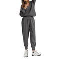 thumbnail image 4 of Fantaslook Womens 2 Piece Outfits Long Sleeve Half Zip Sweatsuits with Pockets Long Pants Lounge Jogger Sets, 4 of 8