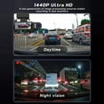 thumbnail image 3 of Car Dash Cam, Front & Rear Dash Cam, Dashcam Front and Rear Camera, 24 Hour Night Vision & HDR, Loop Recording & Motion Detection Suitable for All Car (Front+Inside+32G), 3 of 7