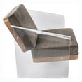 thumbnail image 7 of Float Contemporary Chair in White Mohair Fabric accented by Walnut Wood and Clear Acrylic by LumiSource, 7 of 7