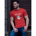 thumbnail image 2 of Italia Shield Flag Design Men T-Shirt, Male Medium, 2 of 4