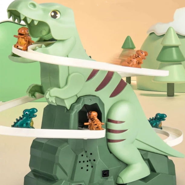 Juguete Dinosaurio Eléctrico Escalador Con Pista Y Luces – Pista De Montaña Rusa Para Niños +3 Años