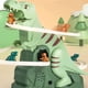 thumbnail image 4 of Tobogán de escalada de dinosaurios, juego de pista de carreras de dinosaurios, tobogán de aventura con escalera para subir, luces y música para niños de 3 a 8 años, carga por USB o con pilas, 4 of 8