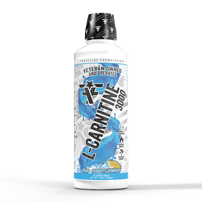 Frontline Formulations L-Carnitine | Premium Stimulant Free Workout Drink | Transforms Fat Into Energy and Supports Muscle Recovery For Men and Women | Blue Coconut Lemonade