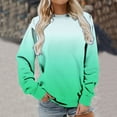 thumbnail image 4 of Olyvenn Womens Plus Size Daily Sweatshirts Fashion Winter Warm 2023 Drop Long Sleeve Fall Tops Gradient Color Tie Dye Pullover Crew Neck Shirts Comfy Loose Fit Casual Relaxed Blouse Green 14, 4 of 6