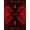 Red Black, Pattern 1, variant on ODIKA Abstract Geometric Maze Pixel Interlocking Grid Squares Ombre Flowing Dynamic Non-Slip Chair-Friendly for Dining Room, Large Office, Lounge