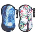 thumbnail image 1 of 2 fundas para gafas, bolsa de almacenamiento portátil para gafas de sol, bolsa impermeable con cremallera, 1 of 14