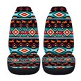 thumbnail image 5 of XYZCANDO Car Seat Covers Anti-Scratch Front Seat Cover Front Seat Covers for Cars Thin Easy Clean Auto Van, Southwestern Style Running Horse Geometric Pattern, 5 of 10