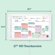 Skylight Calendar Max 27-inch Touchscreen Digital Calendar, All-in-One Family Organizer and Chore Chart, Wall Mountable Planner - Classic White