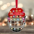 thumbnail image 5 of Ice Hockey Helmet Rearview Mirror Pendant | Christmas Tree Hanging Ornament | DIY Car Decoration | Personalized Sports Charm | Durable Materials | 8x8x0.3cm | 1 Pack, 5 of 6