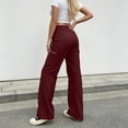 thumbnail image 6 of Lightweight Hiking Pants for Women Quick Dry Elastic High Waist Straight Casual Pants with Zipper Pockets for Safari Camping, 6 of 7