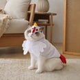 thumbnail image 5 of Dog Chicken Costume Soft Crystal Fleece Pet Hoodie，Adjustable Wrap Puppy Transformation Outfit for Small Medium Dogs, Halloween Party Cosplay Clothes, 5 of 6