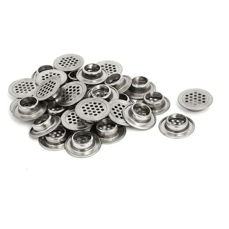 

19mm Bottom Dia Stainless Steel Round Mesh Hole Air Vents Louver 30pcs