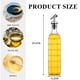 thumbnail image 2 of Botella dispensadora de aceite de oliva para cocina, juego de dispensador de aceite y vinagre de vidrio transparente de 17 oz, dispensador de jarabe de café, 2 of 5