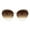Gold Brown, variant on Womens Glitter Eyebrow Round Rimless Fashion Sunglasses Gold Blue Pink