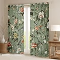 thumbnail image 2 of Manfei Floral Blossoms Birds Girl Curtains Pack of 2 (42x84 Each),Chic Flowers Curtains Blackout,Retro Vintage Bedroom Curtains,Luxury Bedroom Decor, 2 of 6
