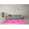 thumbnail image 3 of Ahgly Company Indoor Round Patchwork Pink Transitional Area Rugs, 4' Round, 3 of 4
