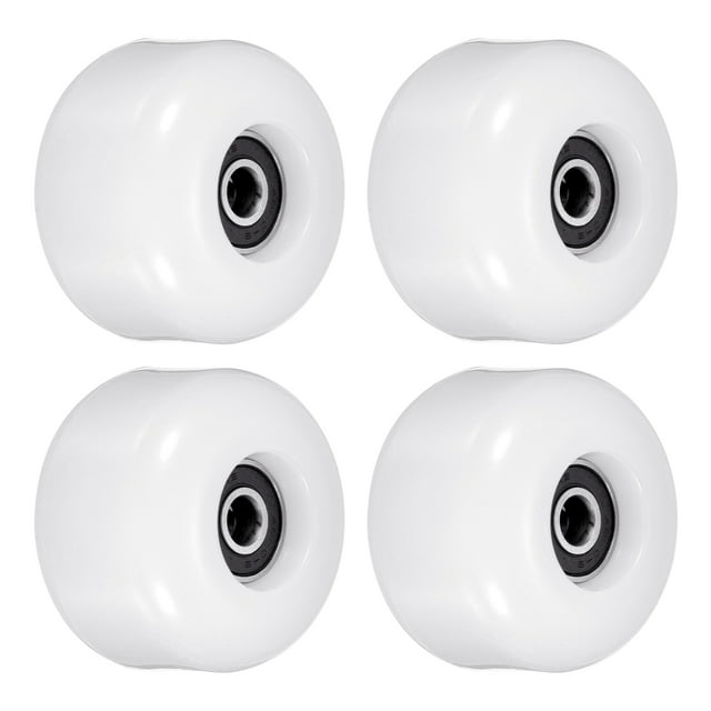 Unique Bargains Roue de Planche à Roulettes 54mm avec Roulements ABEC-9 Roues de Rue pour Planche à Roulettes Roue Cruiser 85A, Blanc 4 Pack