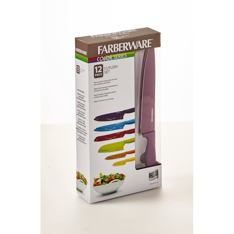 Farberware Colourworks 12 Piece Resin Knife Set, Assorted