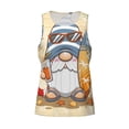 thumbnail image 4 of Gaeub Hello Summer Cute Gnome Men's Athletic Tank Top, Workout Sleeveless Shirts, Running Tank Tops for Gym, Running, Training - 4X-Large, 4 of 9
