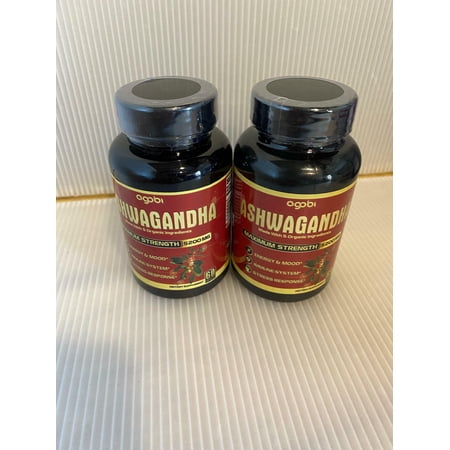 2 Pack High Concentrated Ashwagandha Capsules 5in1 Formula - 120 Count BB 7/2023