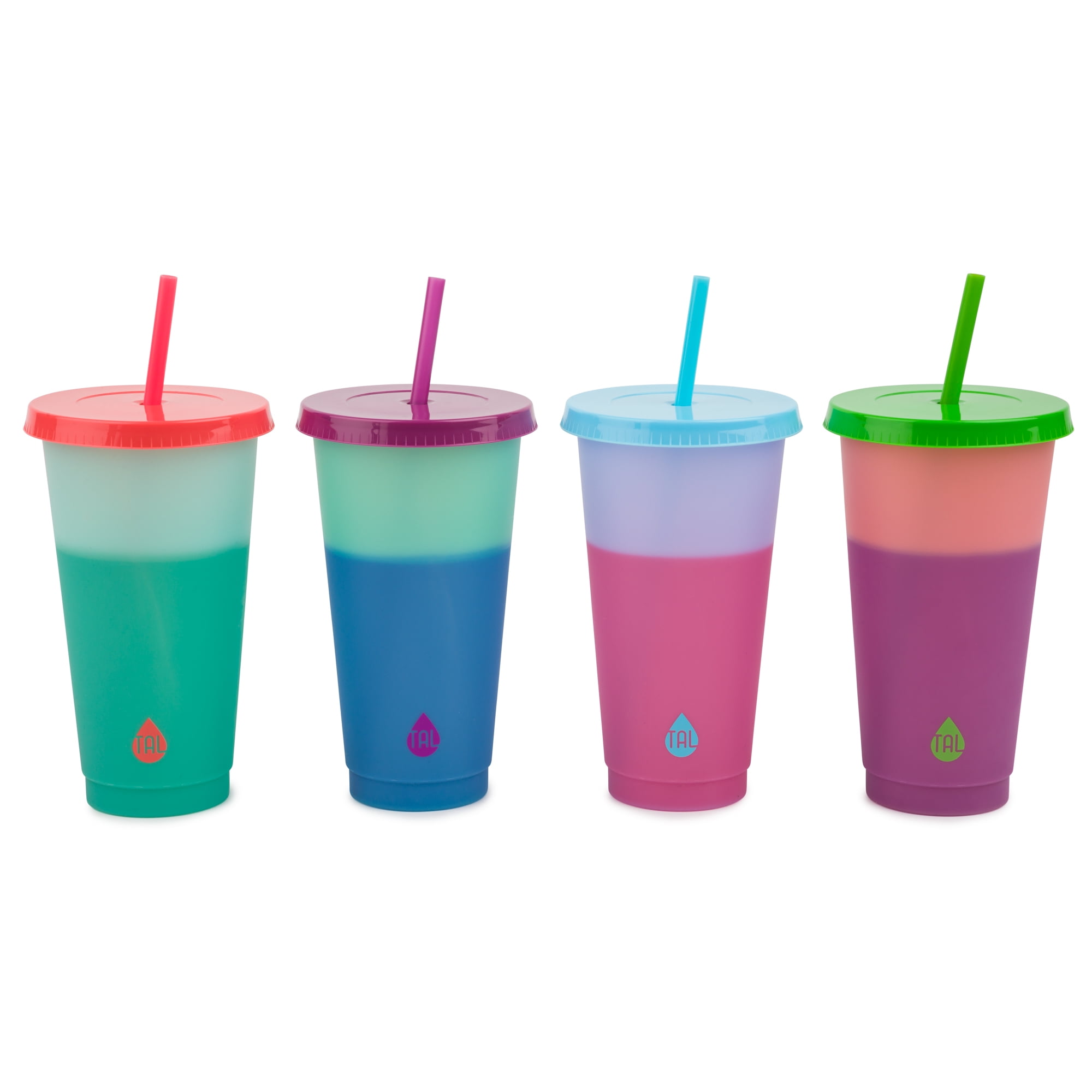 TAL Color Changing Cups 24oz, 4 Pack Summer Lovin 