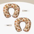 thumbnail image 3 of Daiia Leaves And Berries Pattern Travel Pillow 100% Pure Memory Foam Travel Neck Pillow, Airplane Pillow U-Shaped Neck Pillow Ergonomic Travel Pillow, 3 of 8