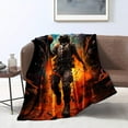 thumbnail image 1 of Fleece Blanket,Space Basketball Player,Soft Plush Blanket,Washed Plush Throw, 1 of 8
